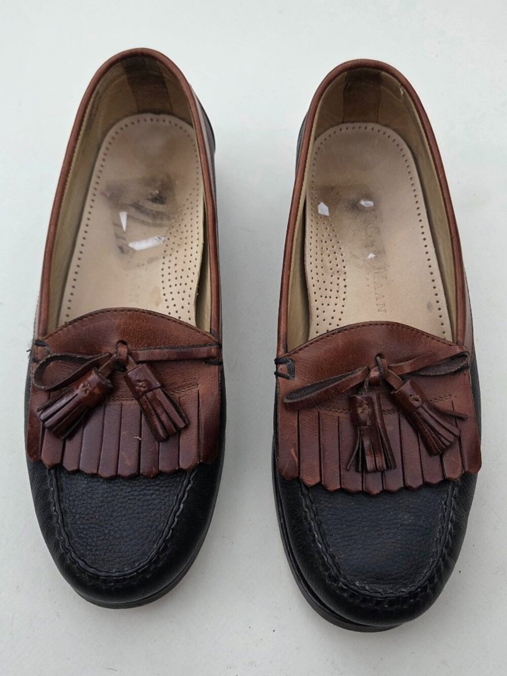 Cole Haan Country Men's Kiltie Tassel Loafers - Two-Tone Brown/Black